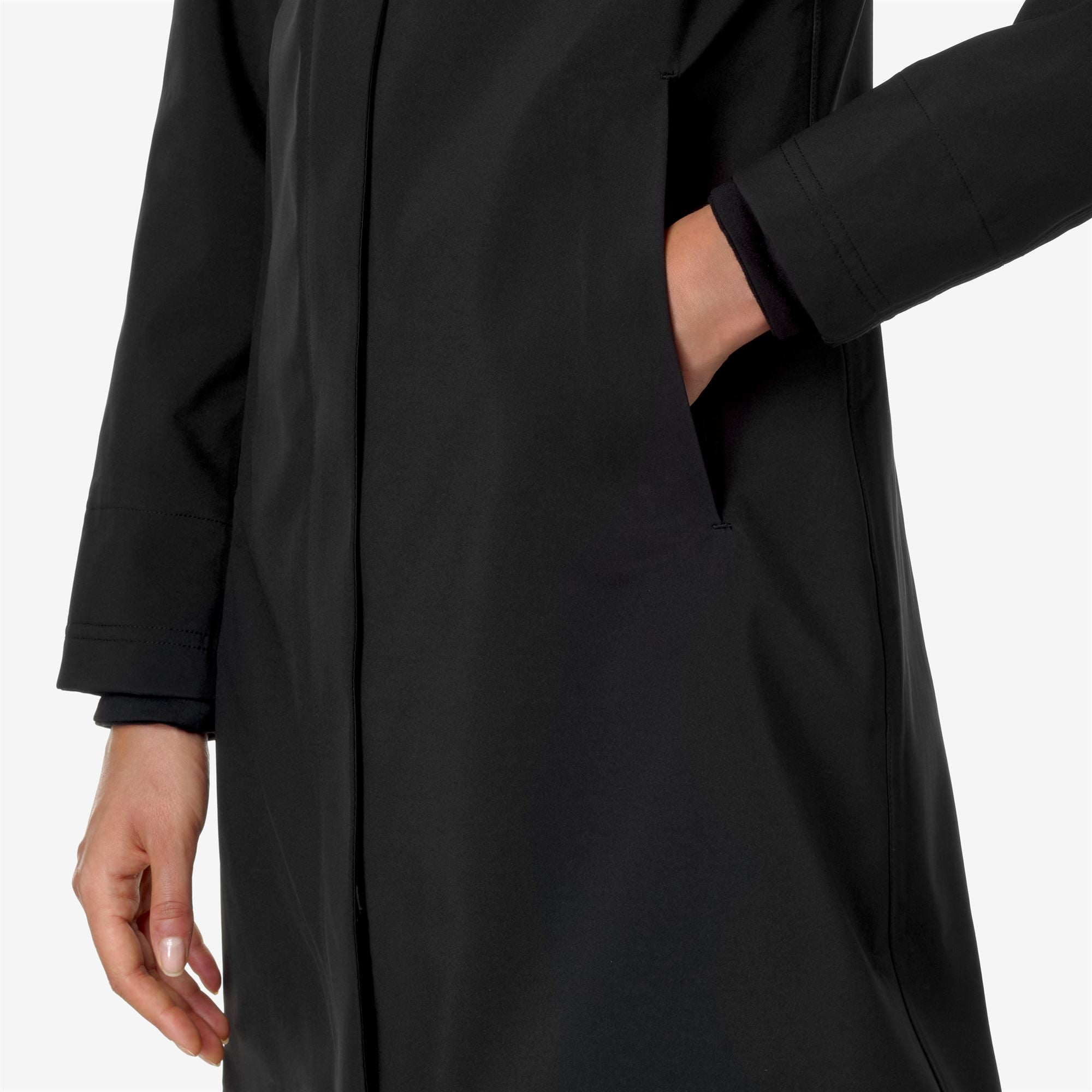 k-way-stephy-bonded-veste-3-4-femme-noir-bleu-depth image 4