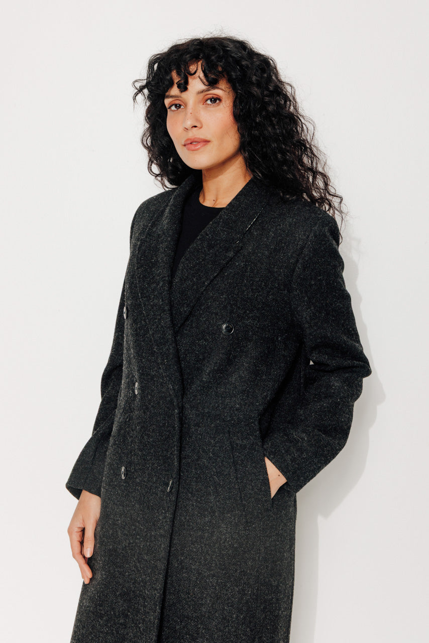 trench-coat-peuplier-manteau-mi-long-drap-de-laine-shetland-gris-fonc image 5