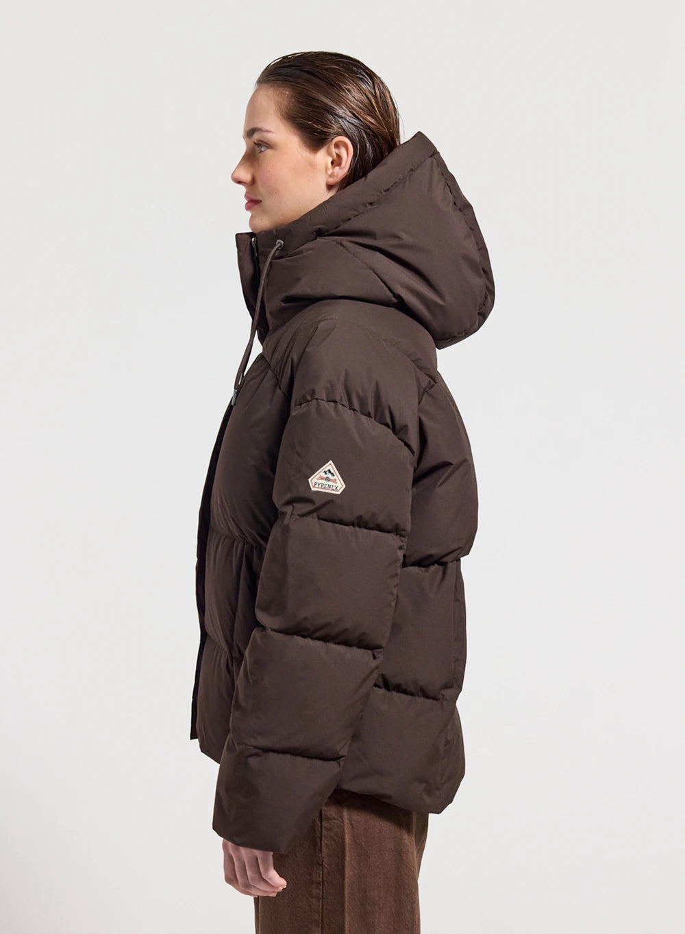 pyrenex-harmonie-doudoune-femme-marron-capuche image 3