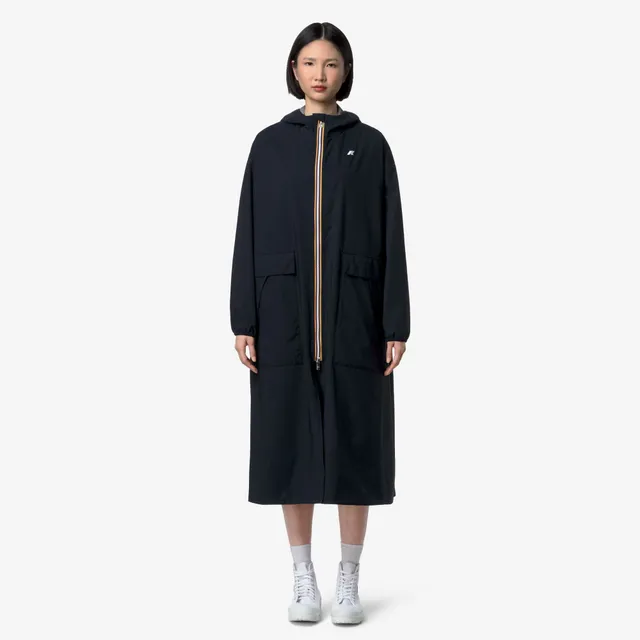 k-way-pernilla-stretch-dot-veste-longue-femme-blue-depth image 1