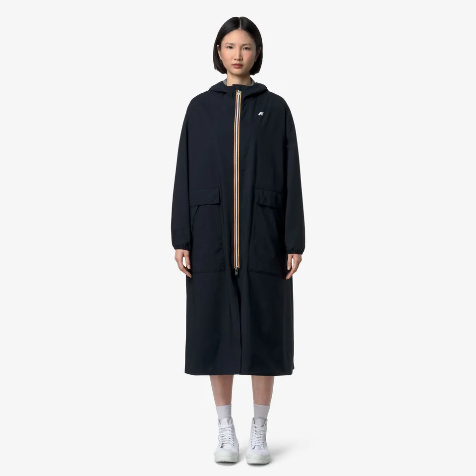 k-way-pernilla-stretch-dot-veste-longue-femme-blue-depth image 1