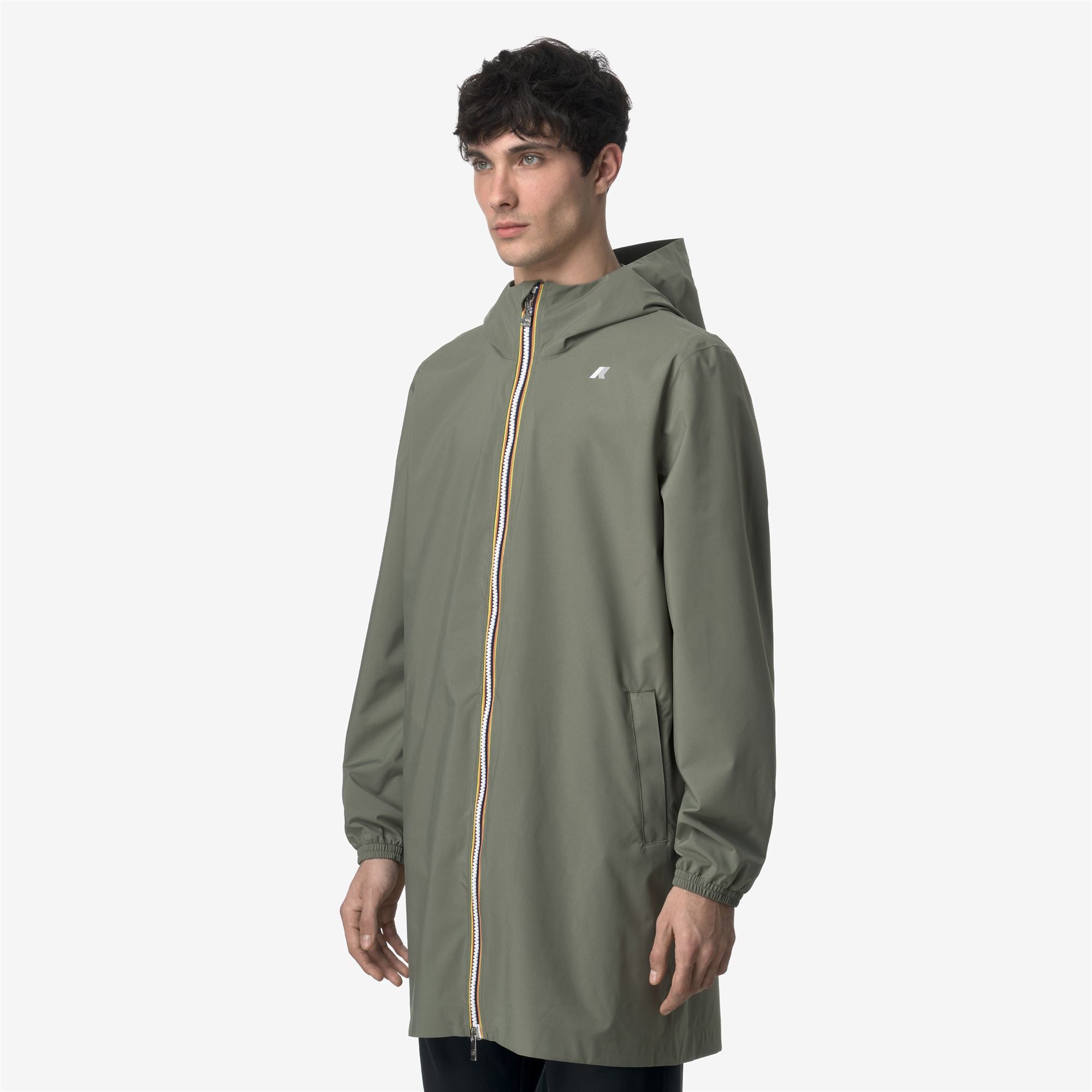 k-way-thomas-stretch-dot-veste-3-4-homme-green-lichen image 2