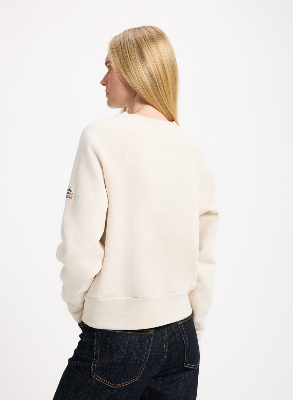 sweatshirt-femme-pyrenex-mood-cr-me-en-coton-biologique image 2