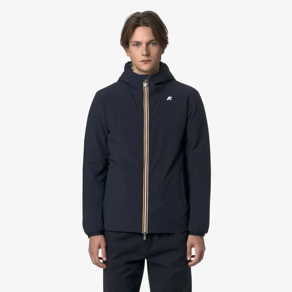 k-way-jack-st-warm-double-veste-r-versible-homme-blue-depth-beige-cashmere image 1