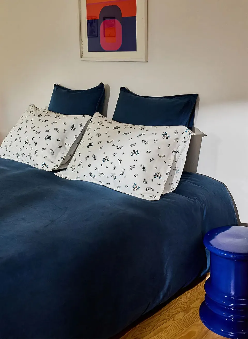 pyrenex-lily-housse-de-couette-bleu-encre-coton-bio-et-tencel-lyocell image 1