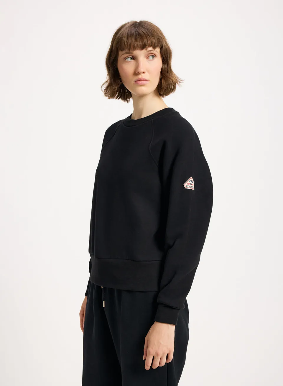 sweatshirt-femme-pyrenex-mood-noir-en-coton-biologique image 1