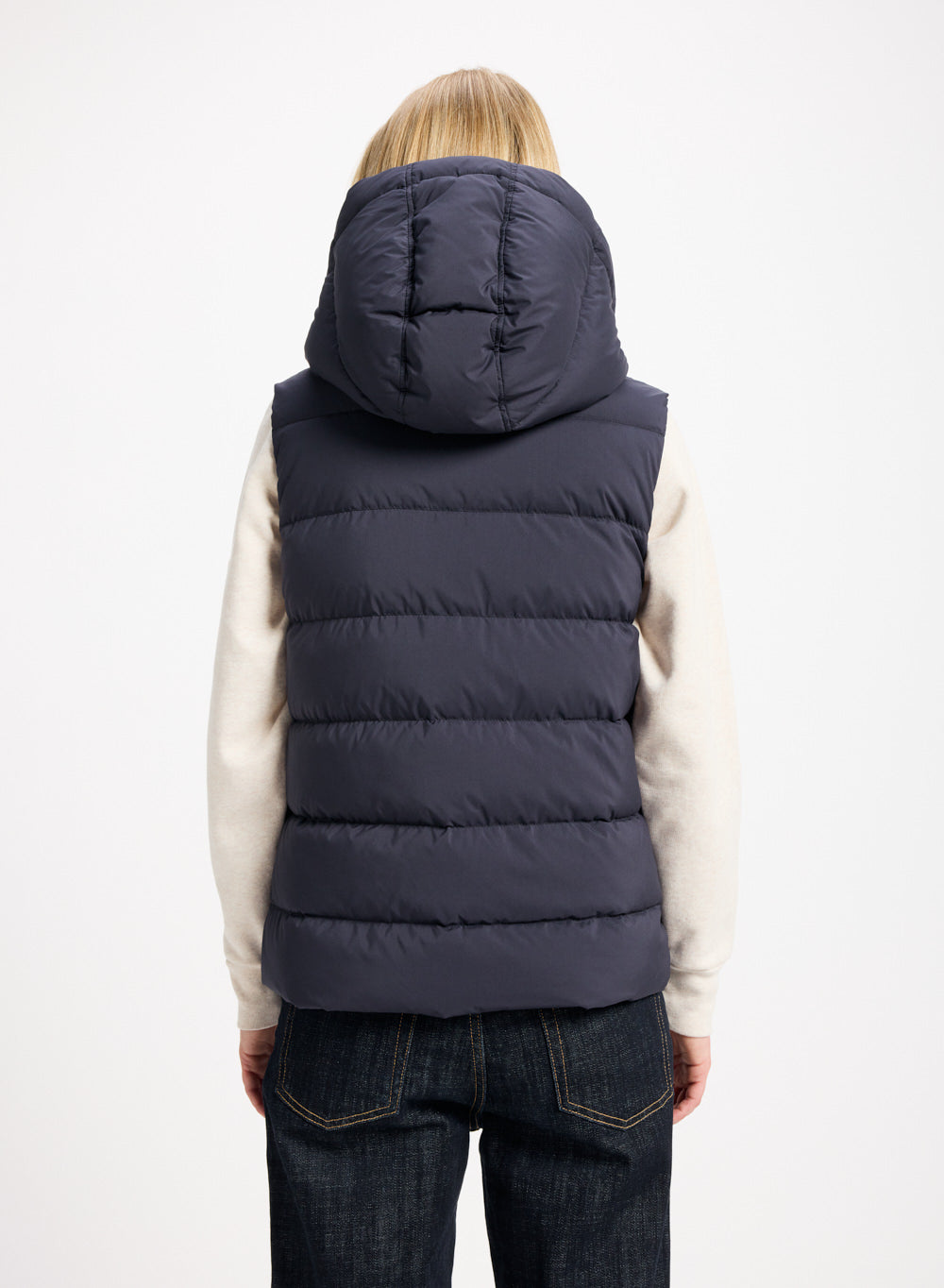 pyrenex-spoutnic-doudoune-sans-manches-femme-capuche-amovible-bleu-fonc image 4