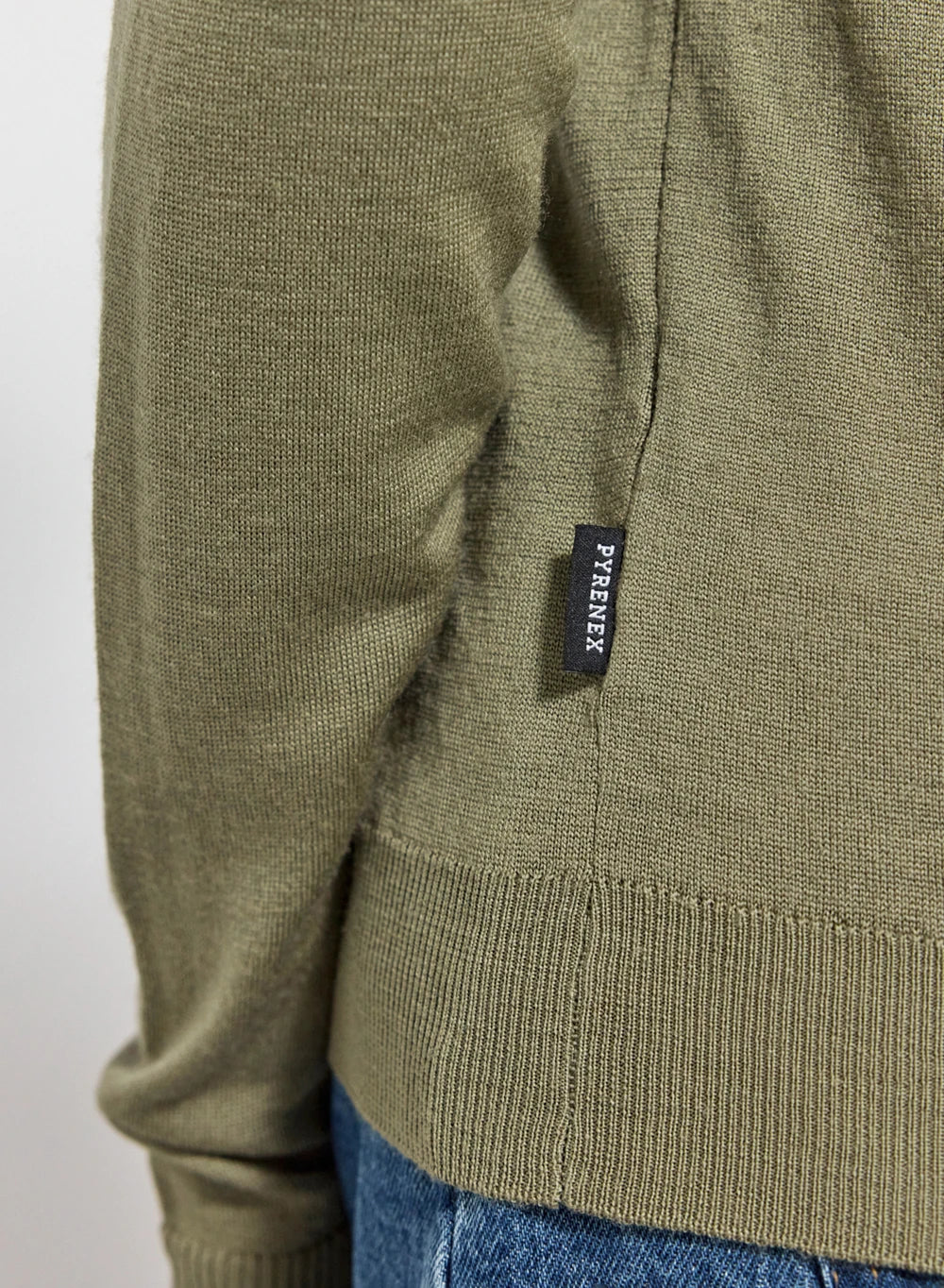 pyrenex-mysig-pull-col-rond-laine-m-rinos-femme-kaki image 3