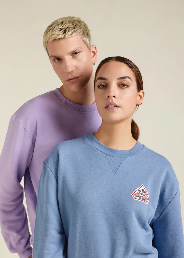 pyrenex-phase-sweat-unisexe-col-rond-coronet-blue-coton-bio image 1