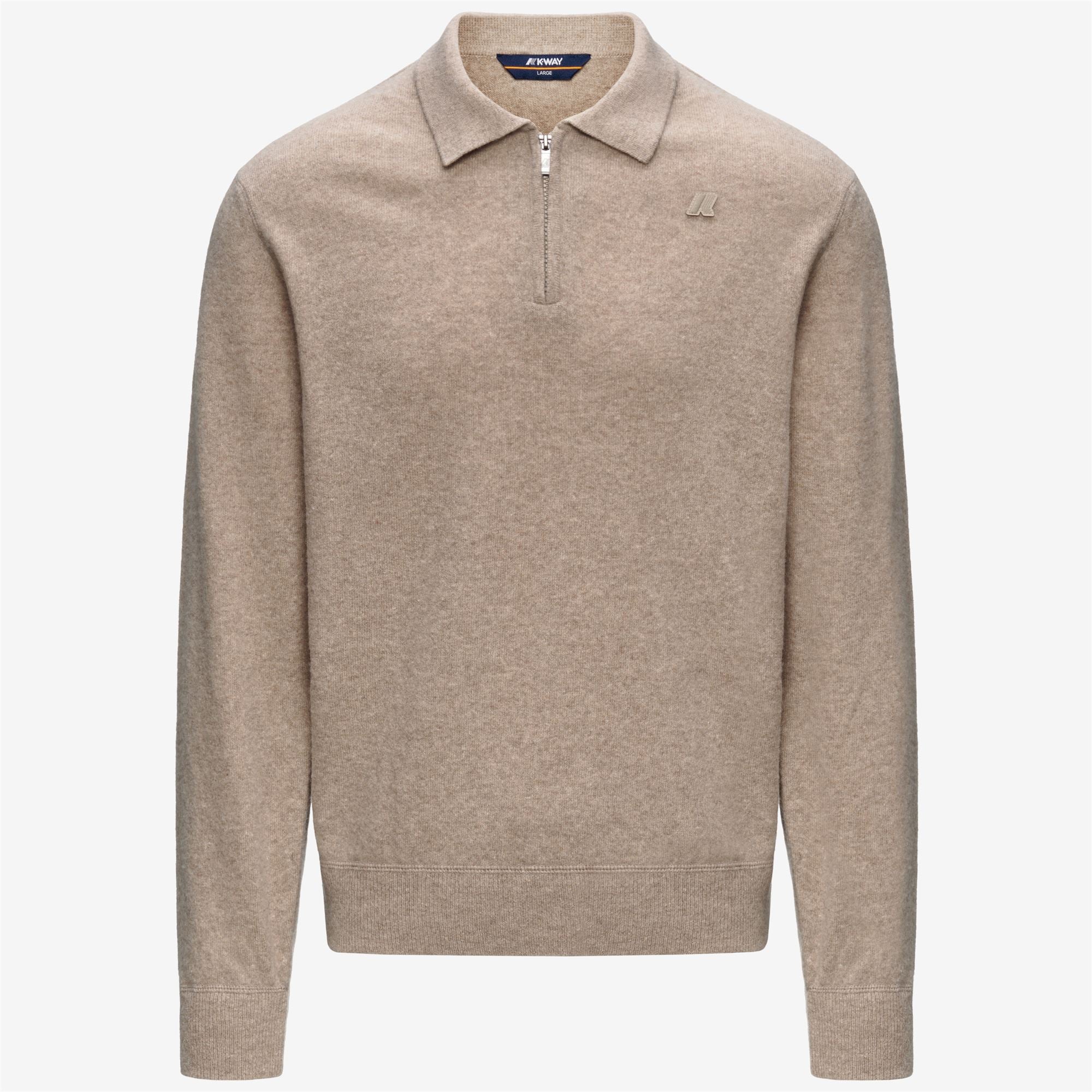 k-way-gleren-fleece-stitch-polo-homme-beige-plaza image 5