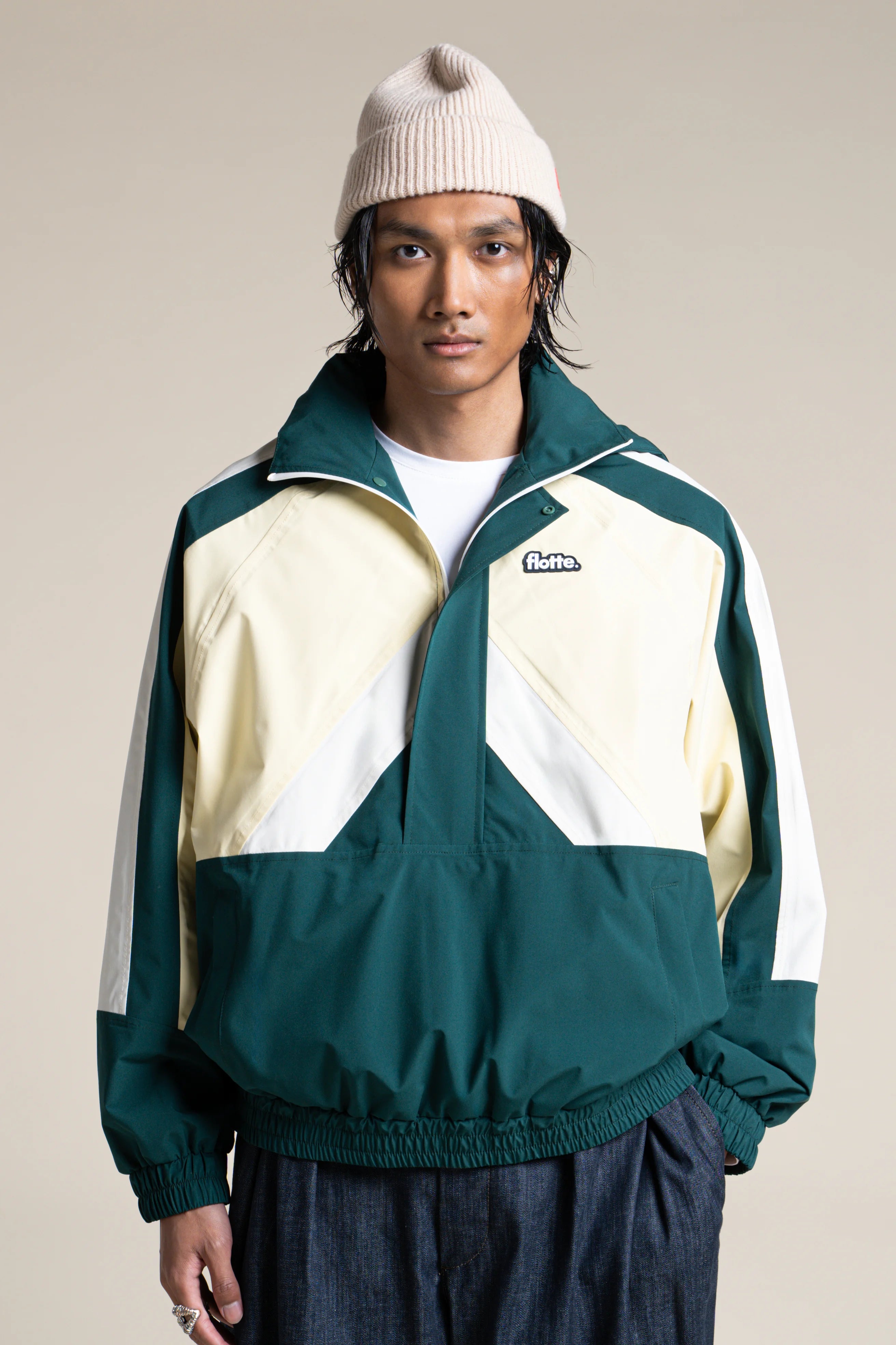 flotte-abbesses-veste-imperm-able-courte-tricolore-argile-bleu-marine image 5