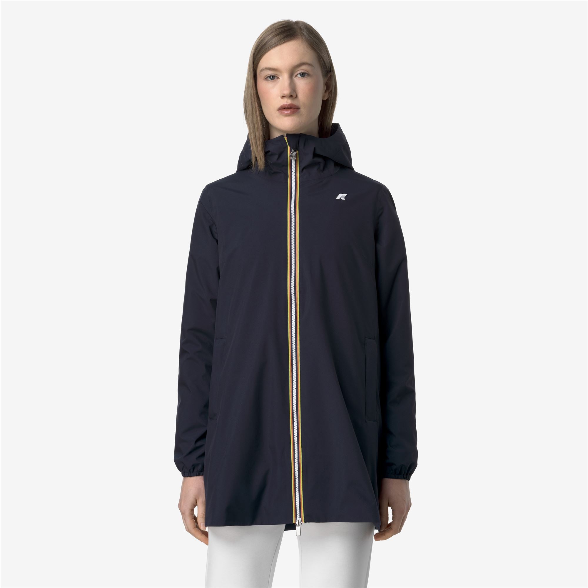 k-way-sophie-stretch-poly-jersey-veste-mi-longue-femme-blue-depth image 1