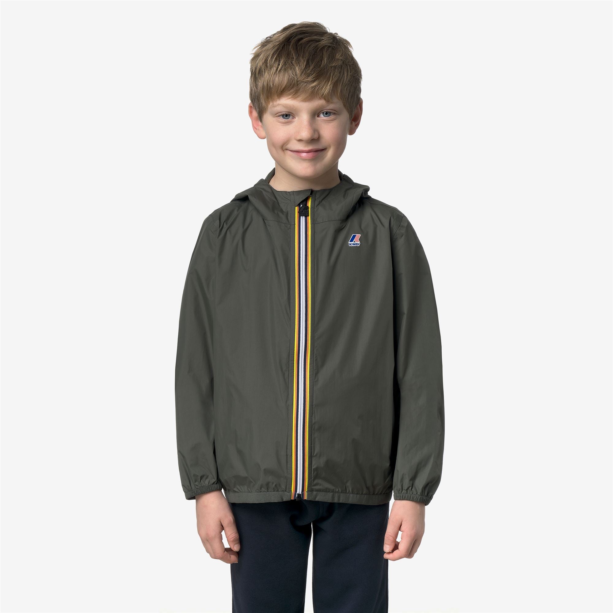 k-way-p-le-vrai-4-0-claude-veste-mi-saison-enfant-unisexe-green-blackish image 1