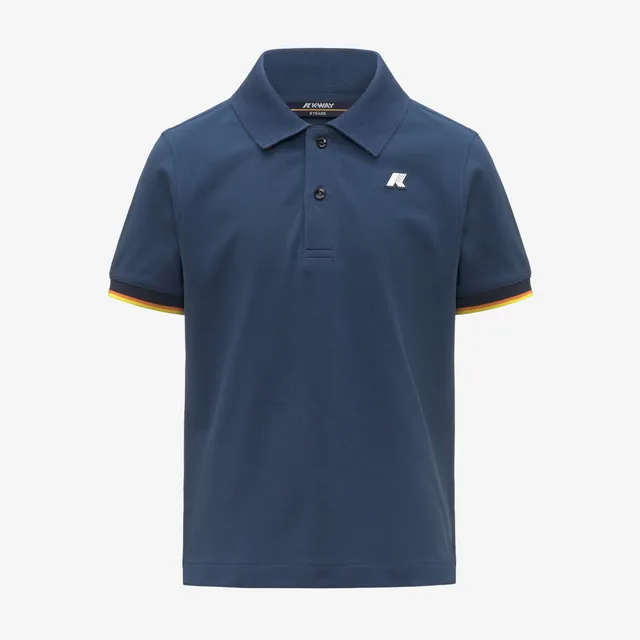 k-way-p-vincent-pique-polo-gar-on-blue-insignia image 1
