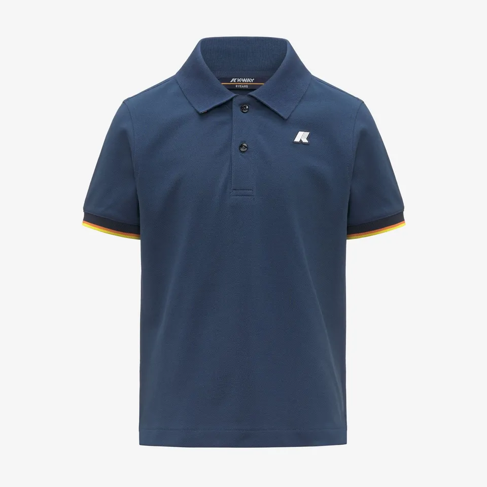 k-way-p-vincent-pique-polo-gar-on-blue-insignia image 1