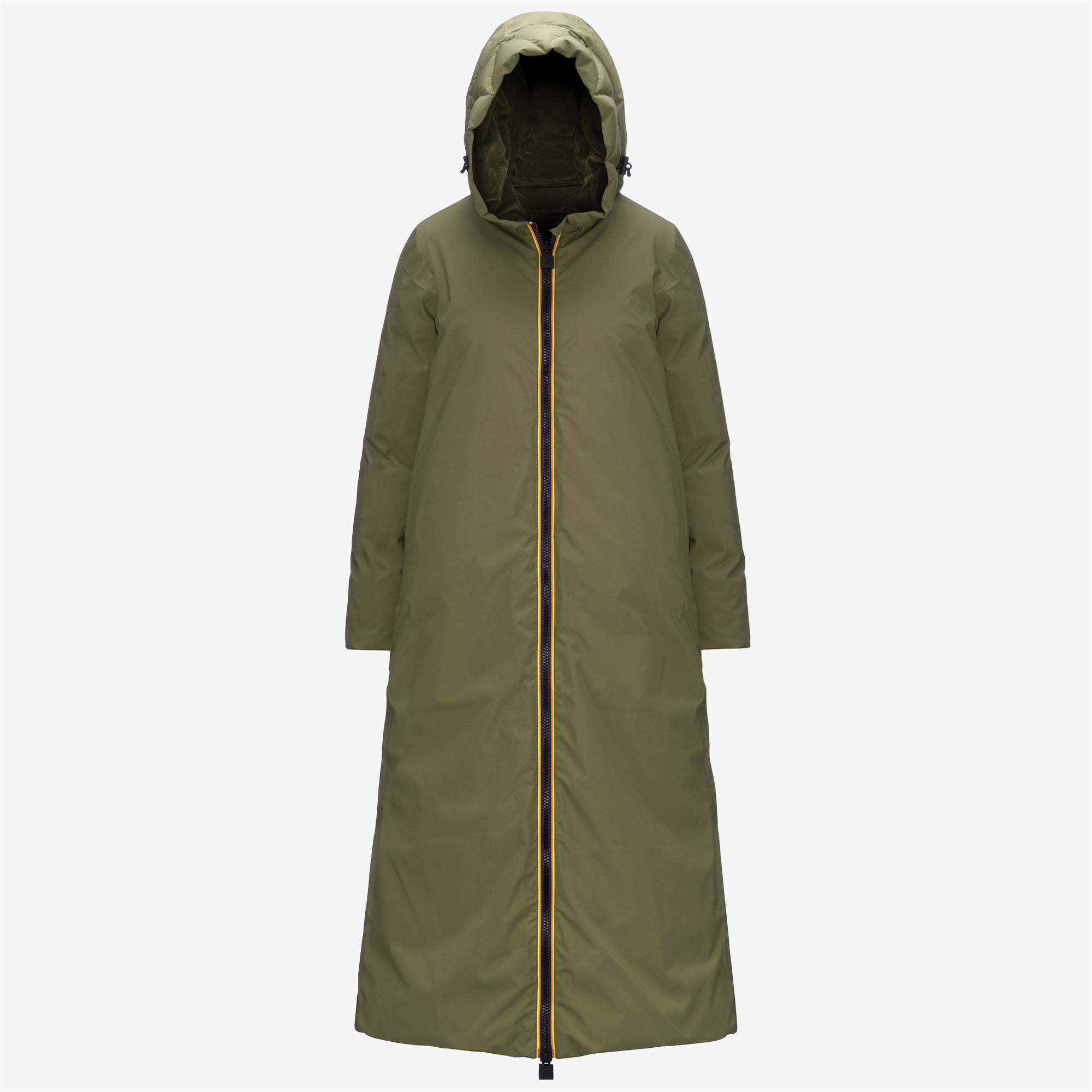 k-way-orlen-velvet-thermo-double-veste-longue-femme-green-winter image 6