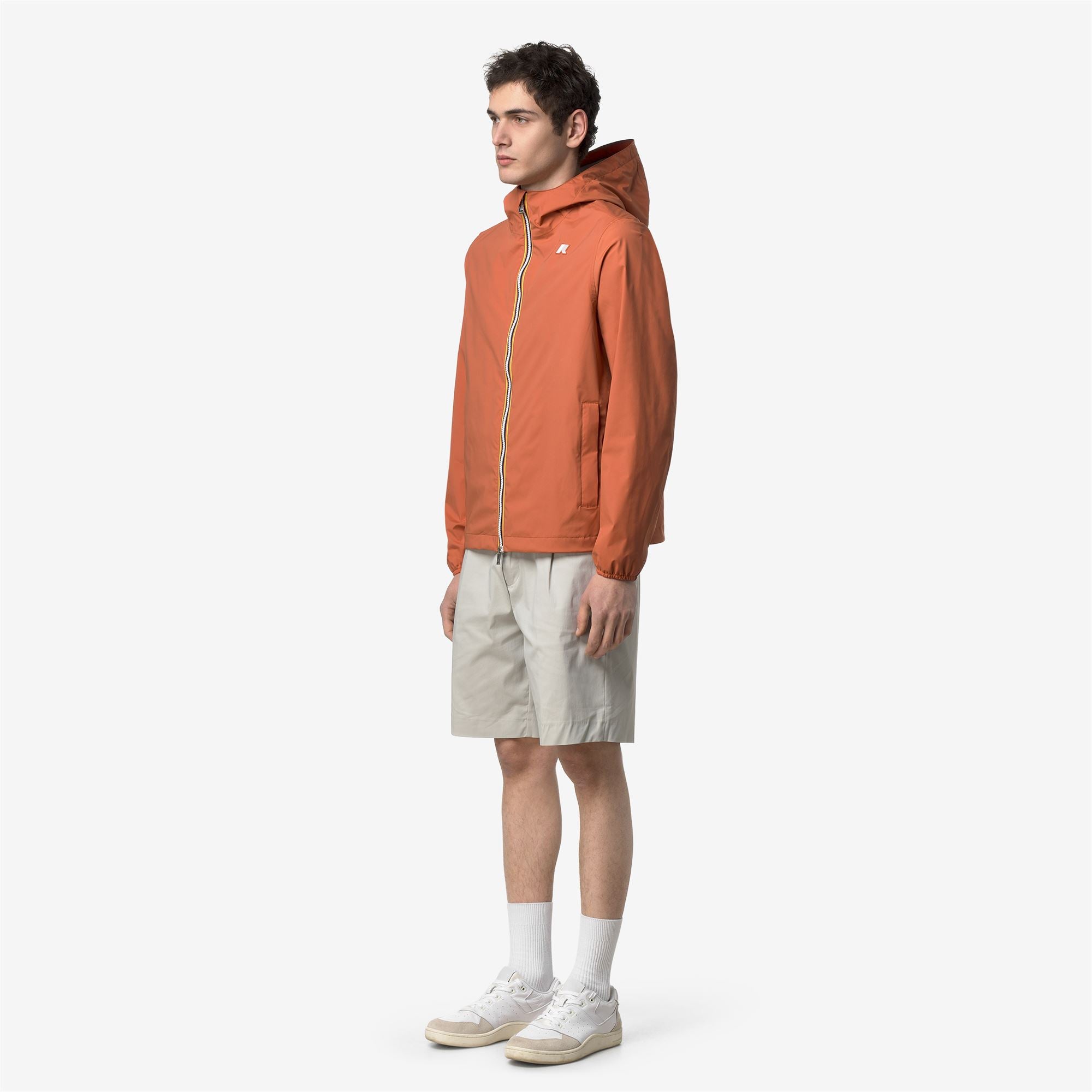 k-way-jack-stretch-nylon-jersey-veste-court-homme-orange-brownish image 2