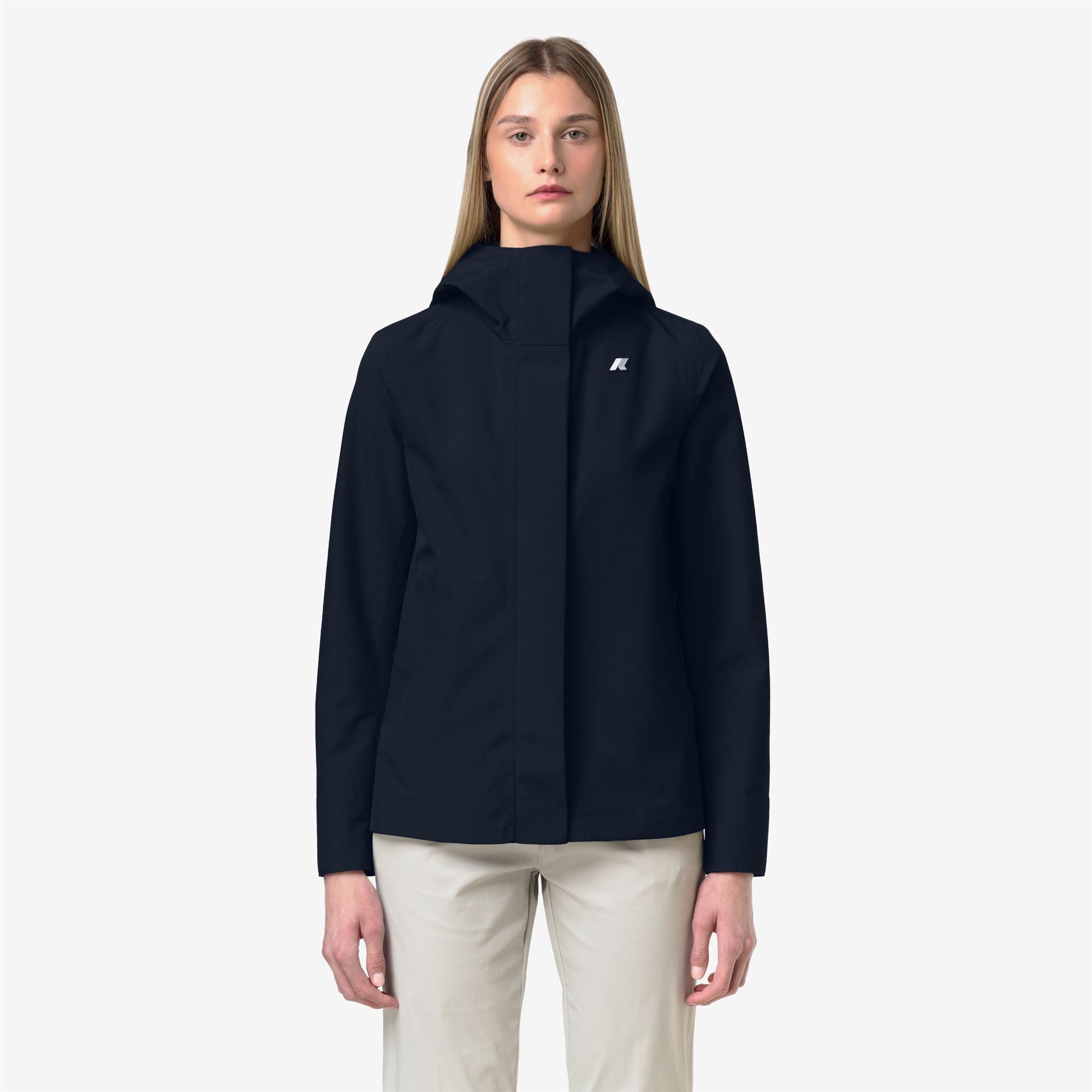 k-way-madalina-bonded-jersey-veste-mi-longue-femme-blue-depth image 1