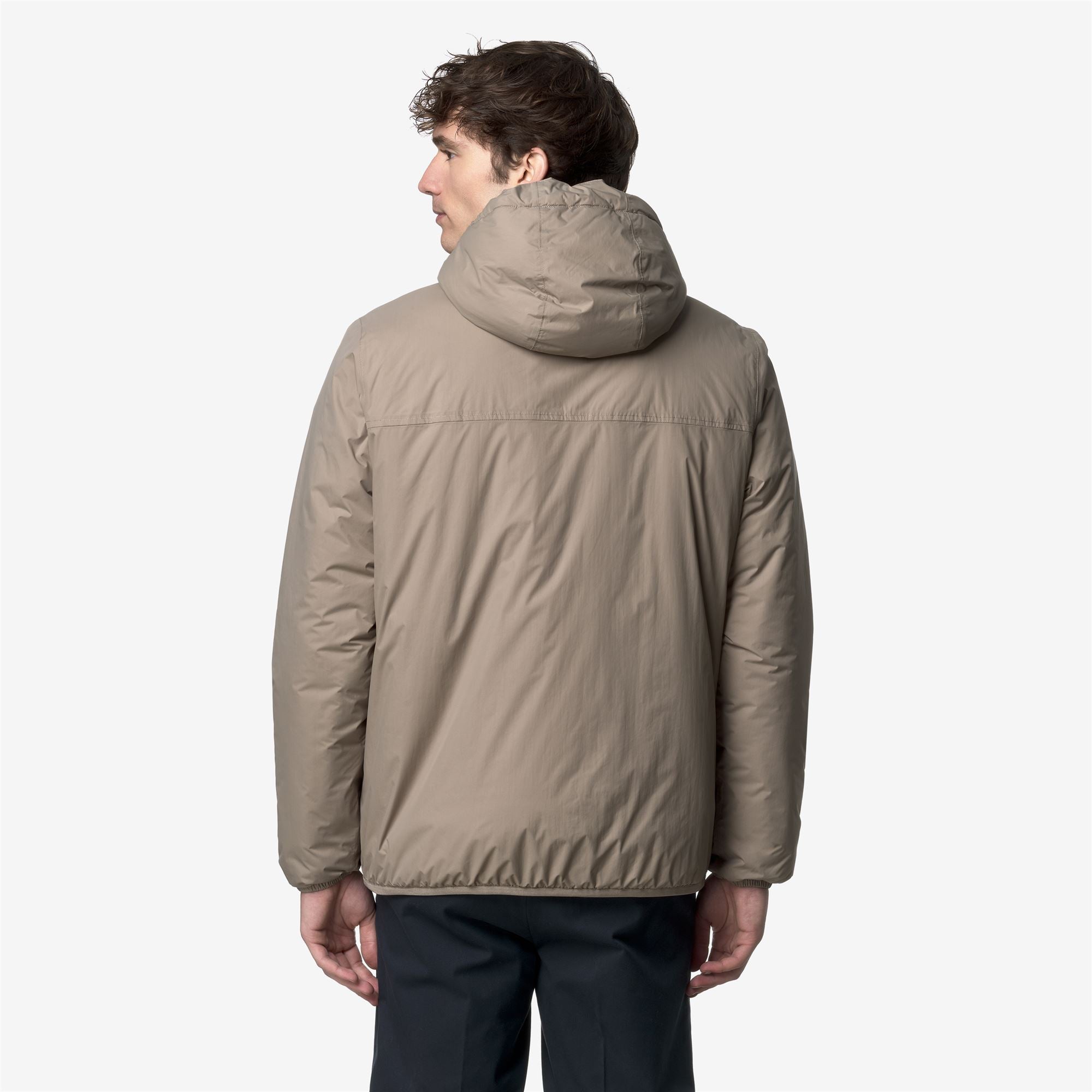 k-way-le-vrai-4-0-claude-orsetto-veste-mi-saison-unisexe-beige-taupe image 2