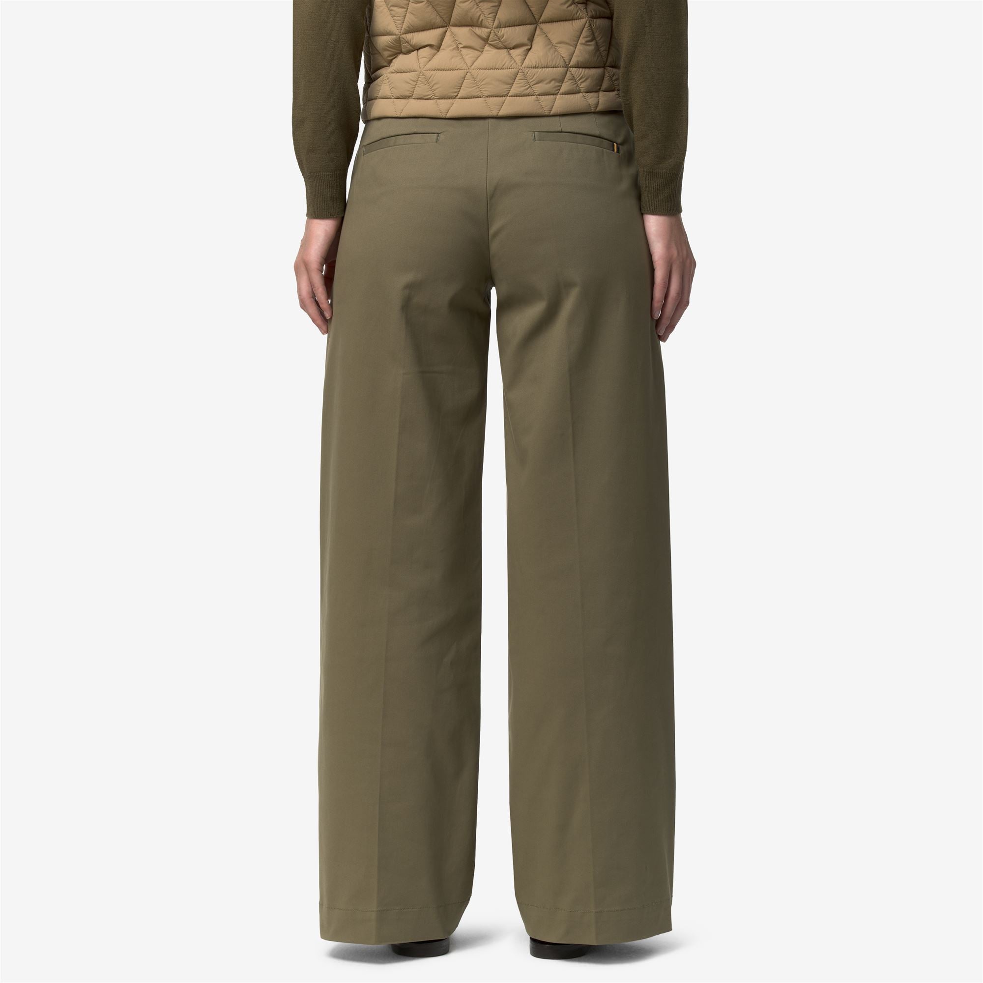 k-way-tyanne-twill-tech-peach-chino-femme-green-army image 3