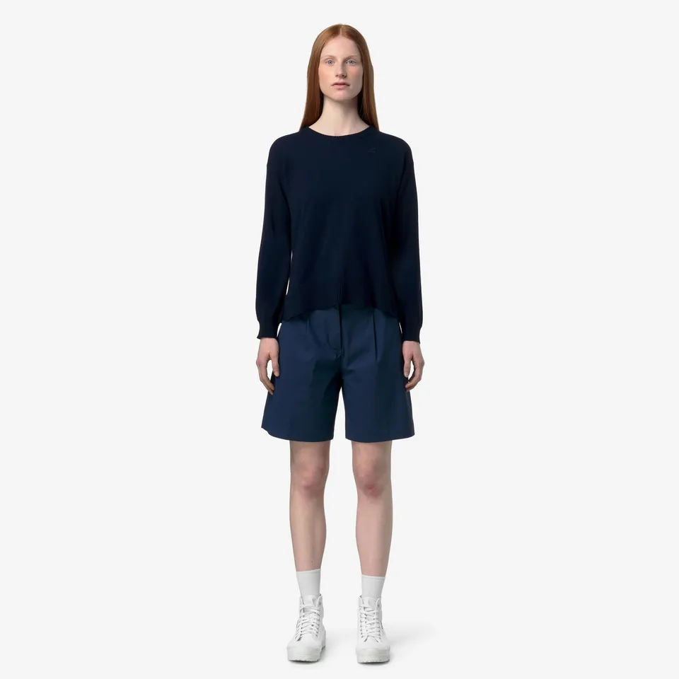 k-way-domitine-cotton-ps-pull-over-femme-blue-depth image 1