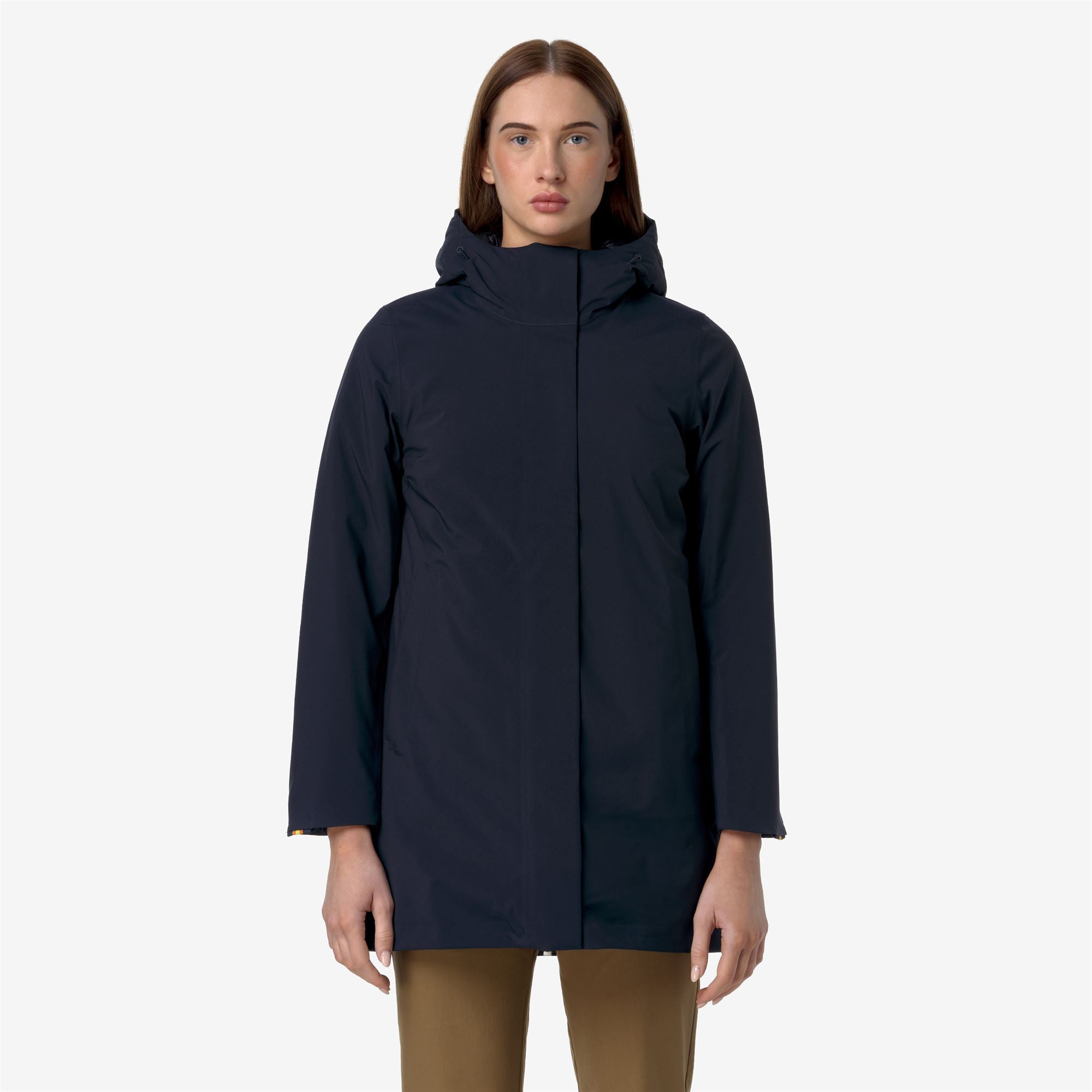 k-way-mathiel-bonded-padded-3-4-veste-femme-blue-depth image 1