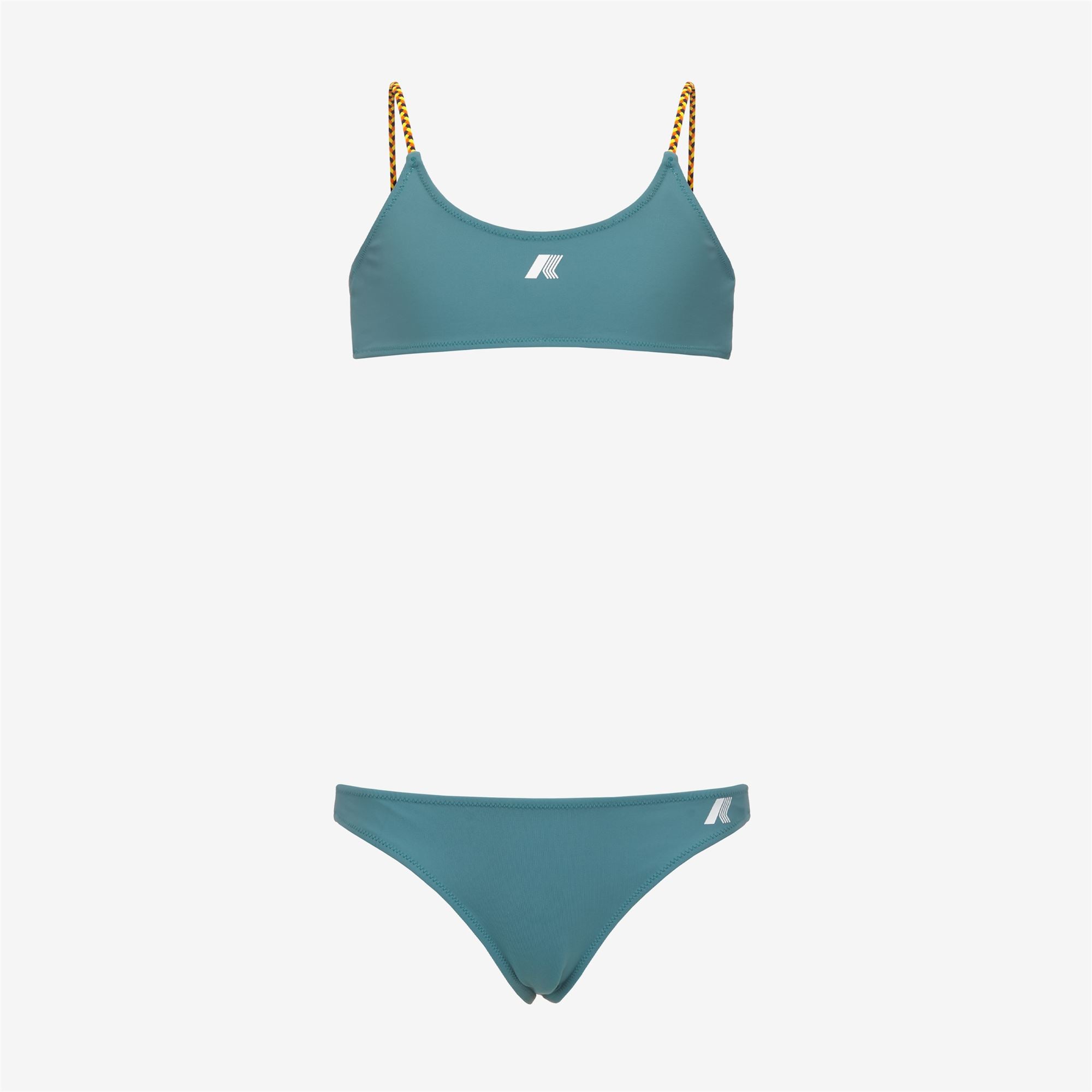 k-way-p-scarlett-double-beach-bikini-fille-green-iron-white image 1