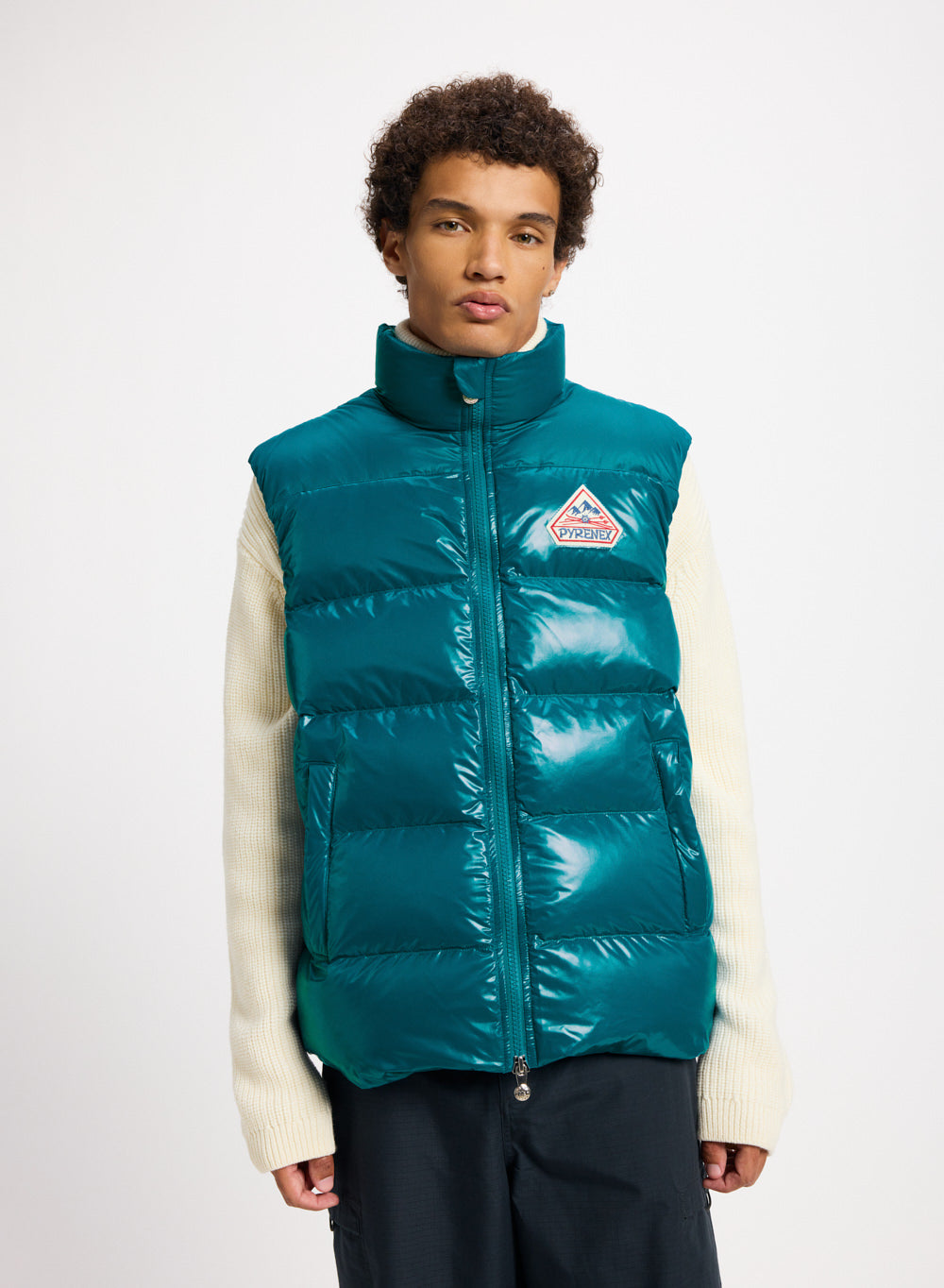 pyrenex-john-doudoune-sans-manche-unisexe-bleu-turquoise image 1