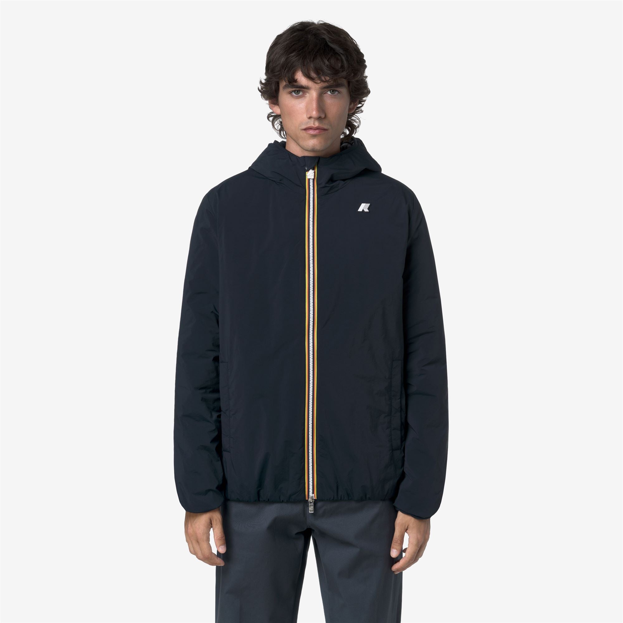 k-way-jack-plain-warm-veste-courte-homme-blue-depth image 1