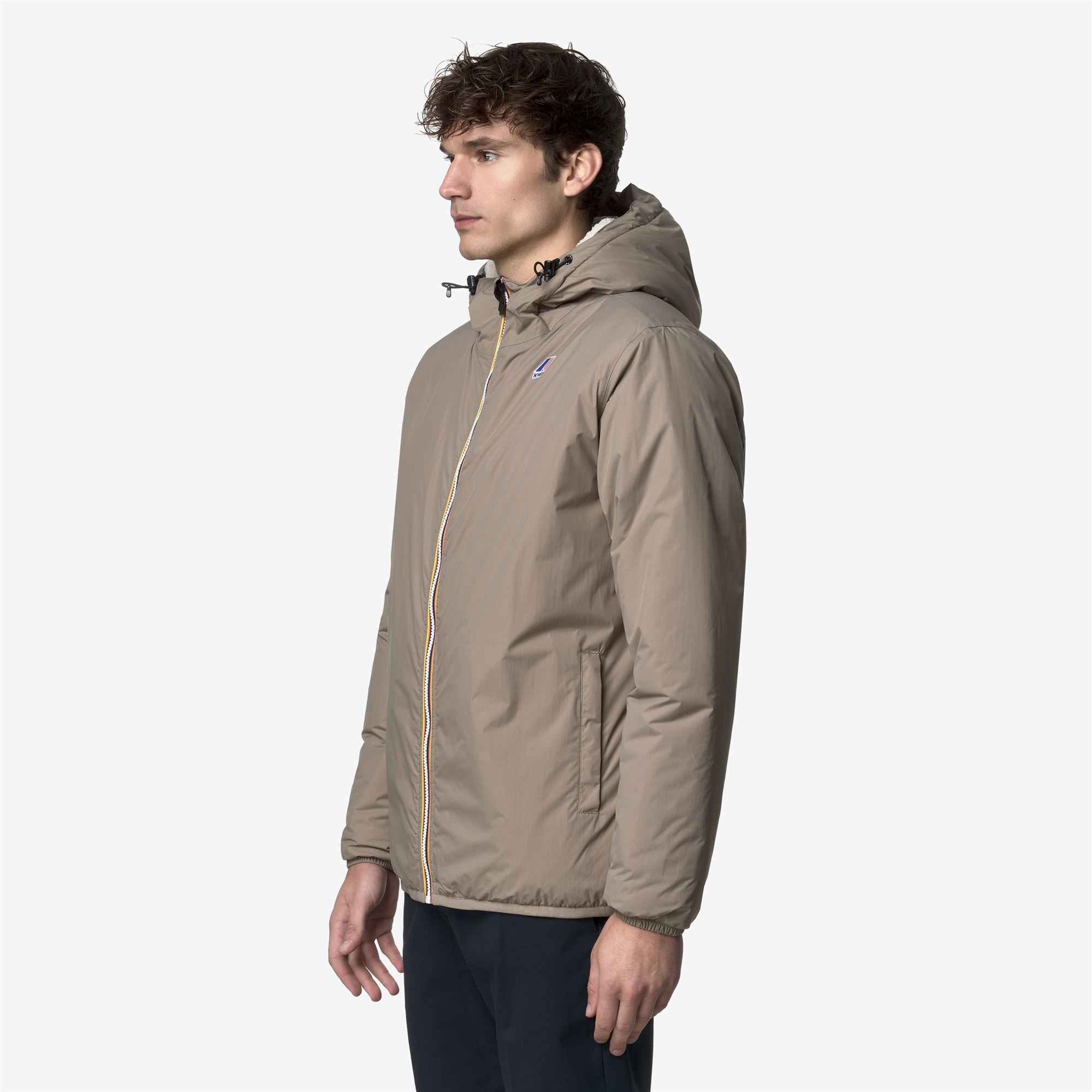 k-way-le-vrai-4-0-claude-orsetto-veste-mi-saison-unisexe-beige-taupe image 1