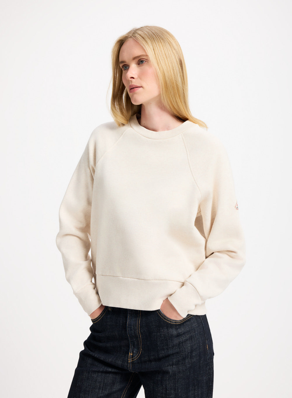 sweatshirt-femme-pyrenex-mood-cr-me-en-coton-biologique image 1