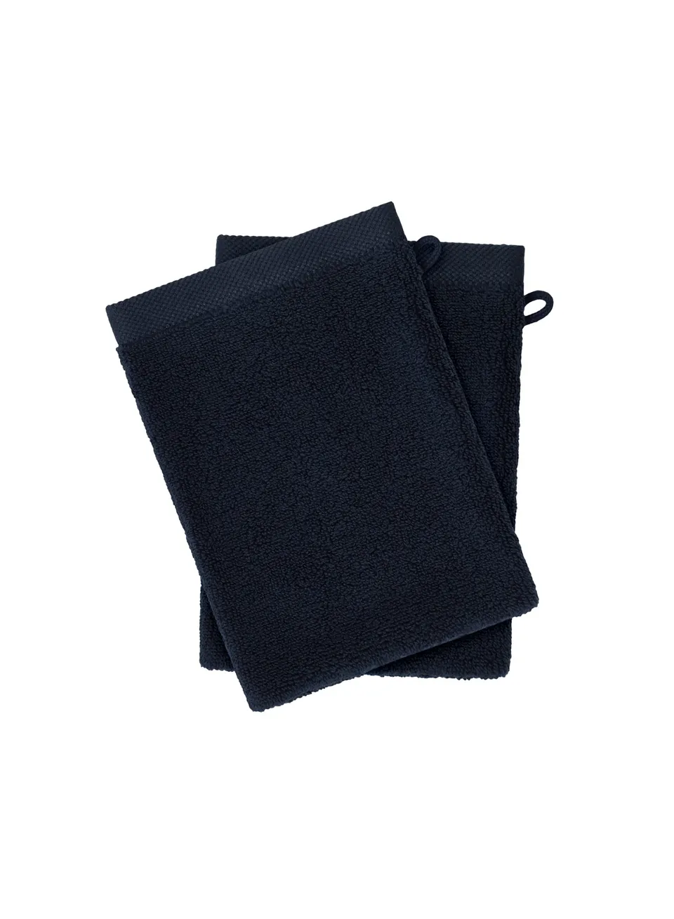 hana-set-de-2-gants-de-toilette-bleu-fonc-600-g-m2 image 1