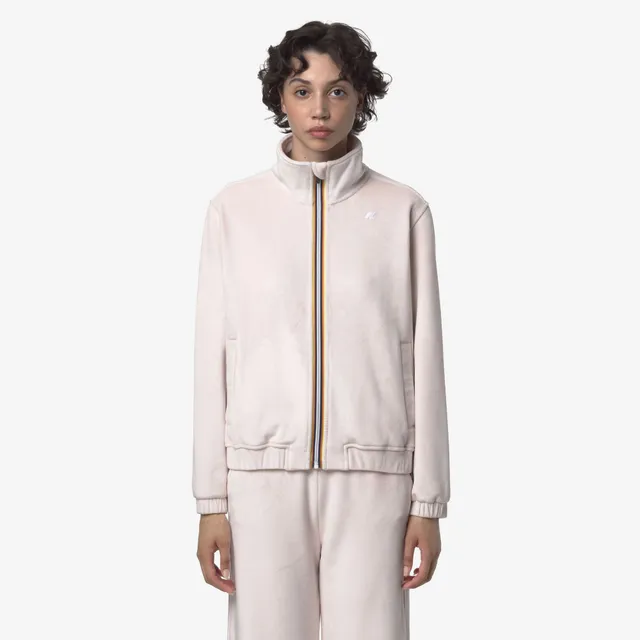 k-way-viviette-velour-polar-veste-polaire-r-versible-femme-rose-hushed image 1