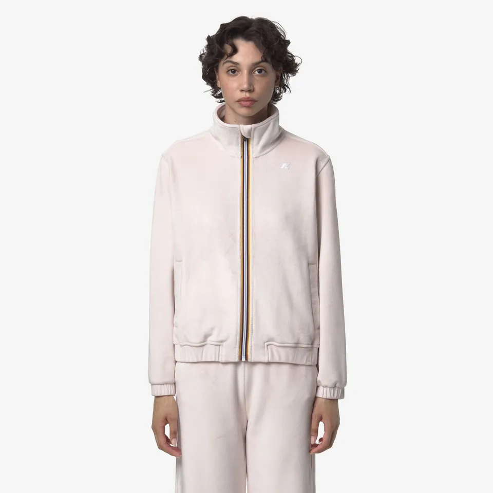 k-way-viviette-velour-polar-veste-polaire-r-versible-femme-rose-hushed image 1