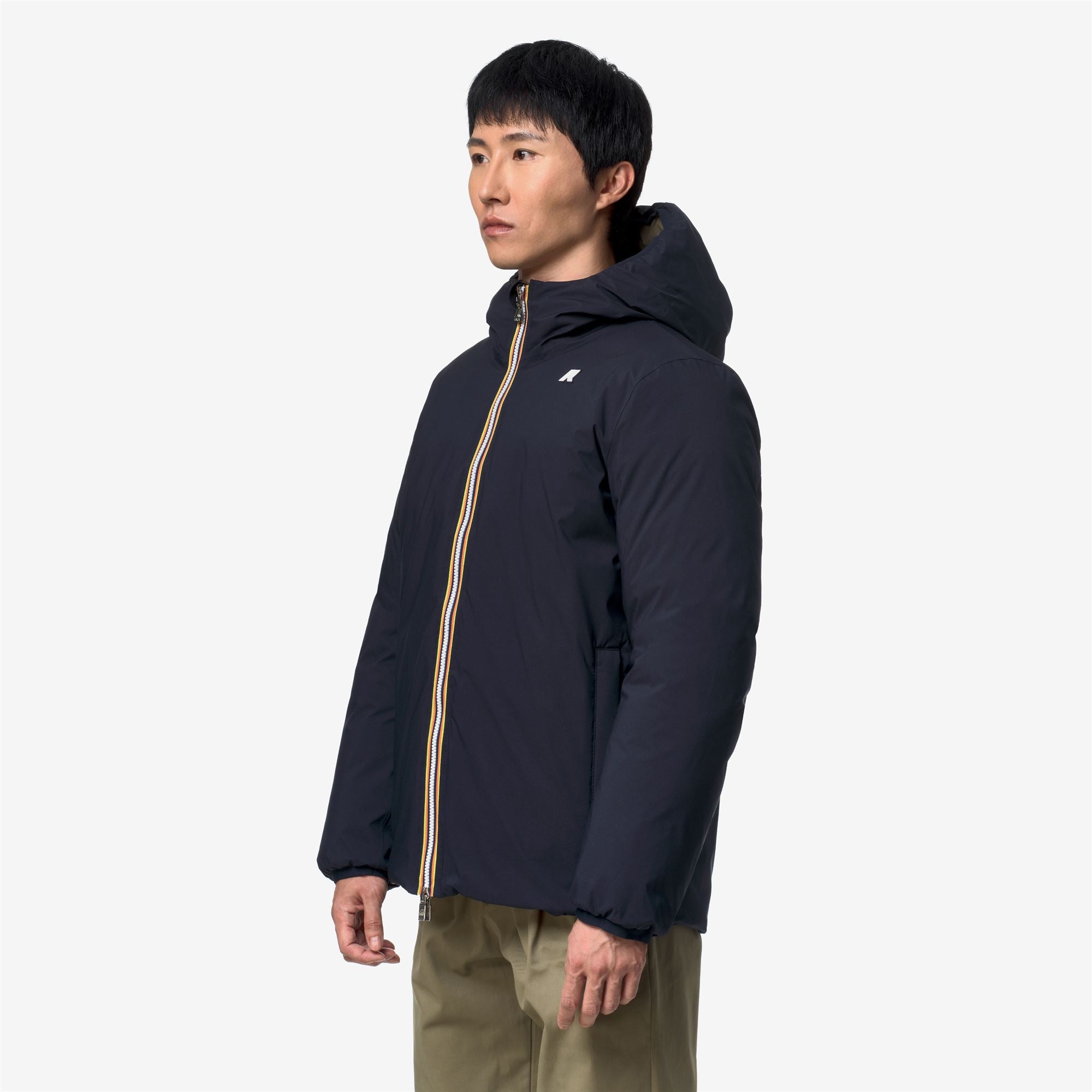k-way-jack-st-thermo-double-veste-courte-homme-blue-depth-green-army image 2