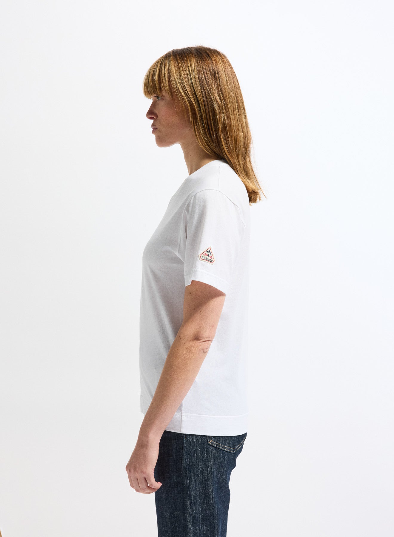 t-shirt-femme-col-v-pyrenex-crocus-en-coton-bio-blanc image 3