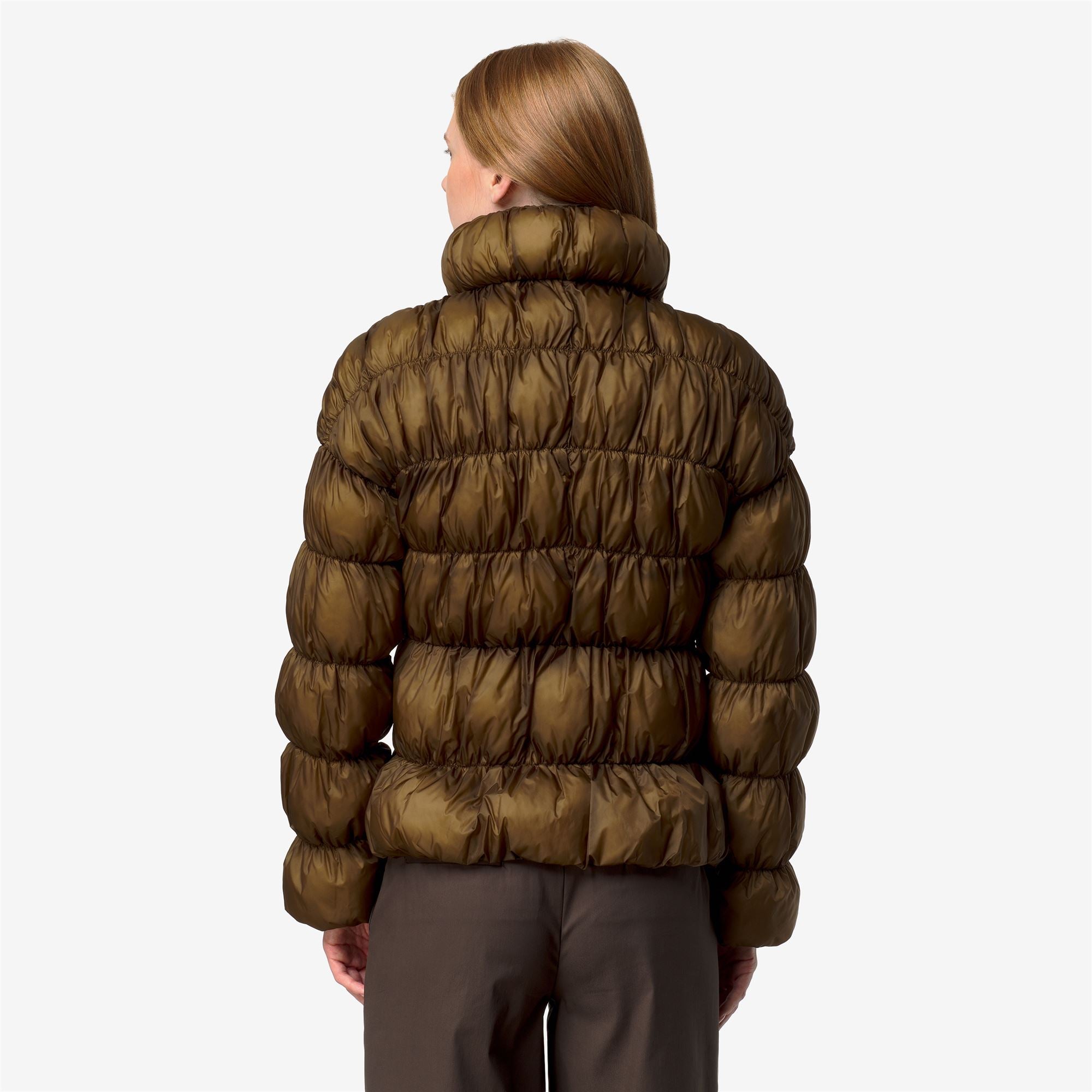 k-way-frayn-maxi-ruffles-veste-courte-femme-brown image 3