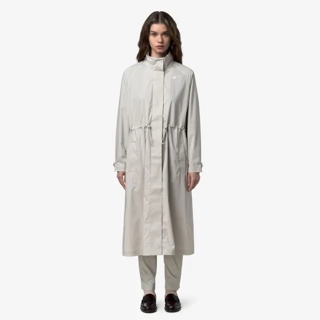 k-way-barbrein-cotton-3layers-manteau-long-femme-beige-lt image 1