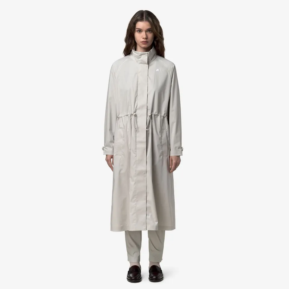 k-way-barbrein-cotton-3layers-manteau-long-femme-beige-lt image 1
