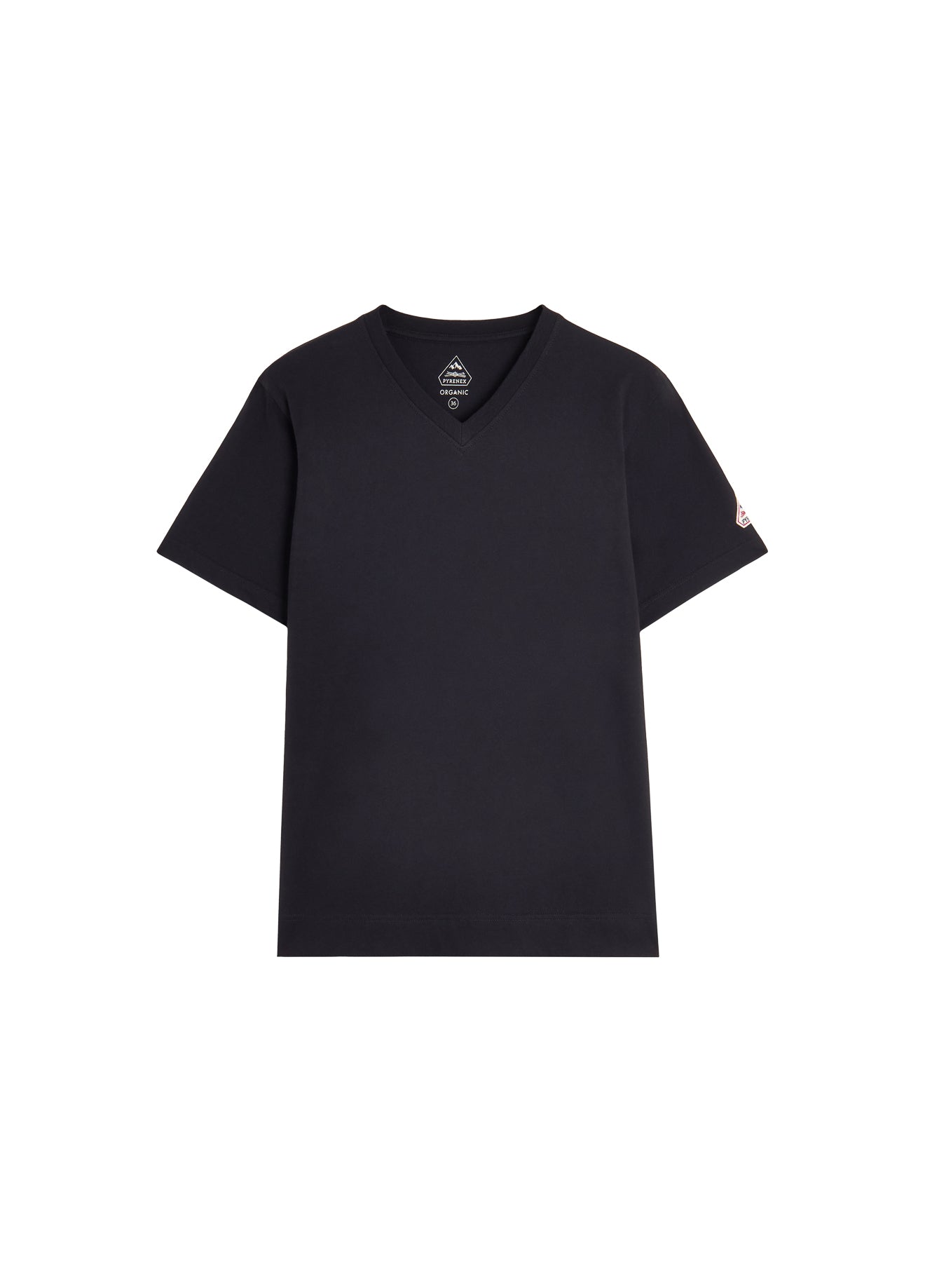 pyrenex-crocus-t-shirt-femme-coton-biologique-col-v-noir image 5