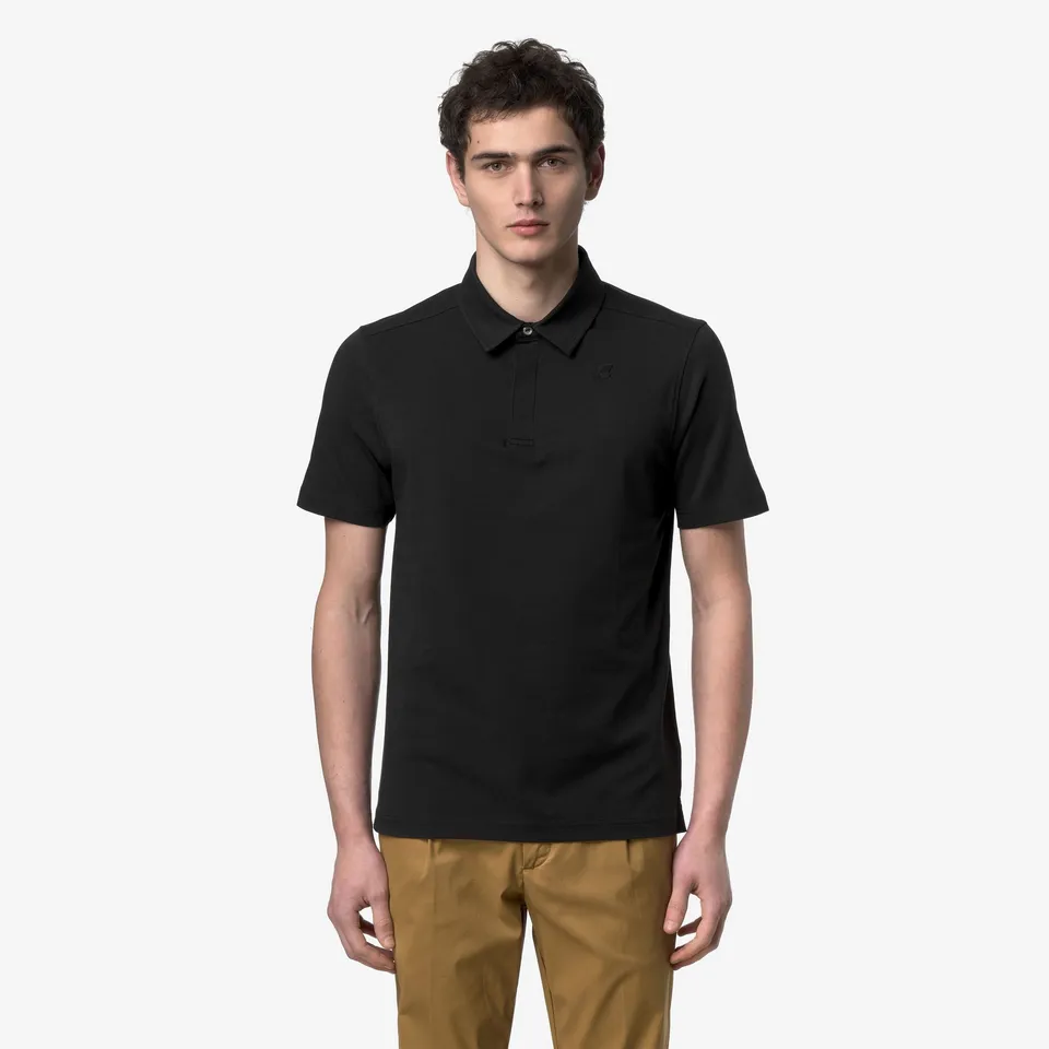 k-way-viggo-lt-stretch-jersey-slim-polo-homme-black-pure image 1