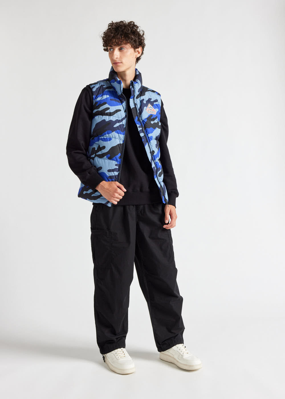 pyrenex-john-gilet-doudoune-sans-manches-unisexe-camo-blue-print image 2