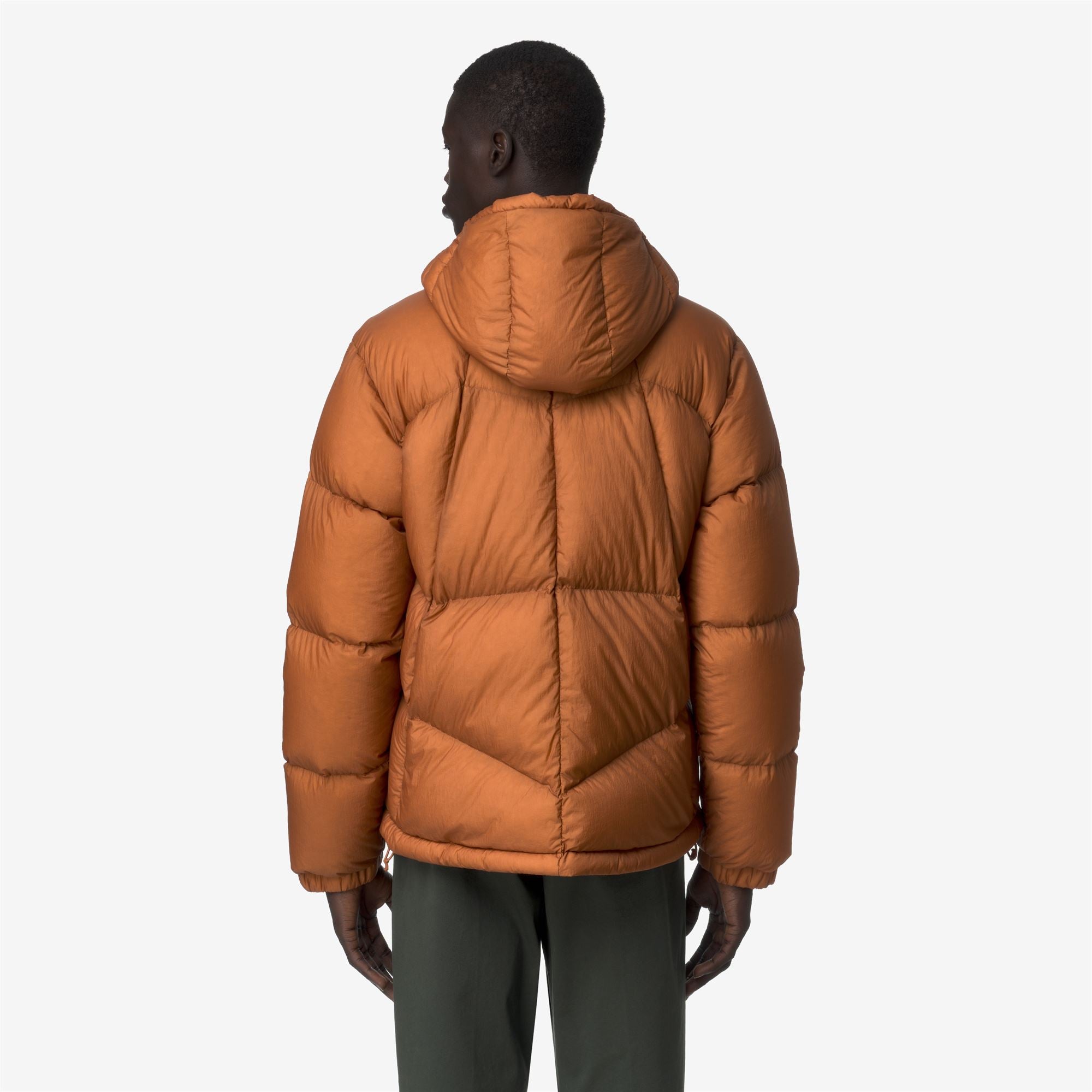 k-way-quill-thermo-light-ripstop-doudoune-court-homme-orange-adobe image 3