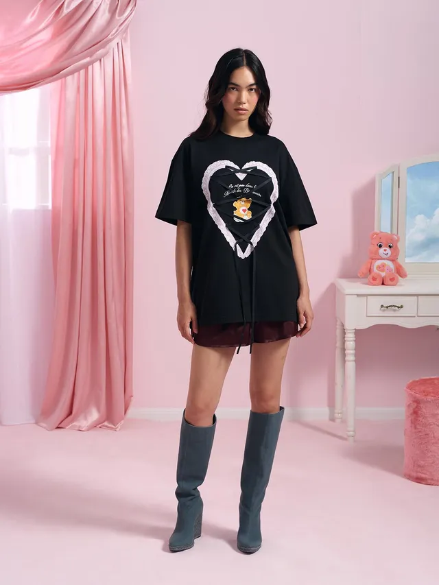 flotte-candie-t-shirt-bisounours-care-bears-oversize image 1