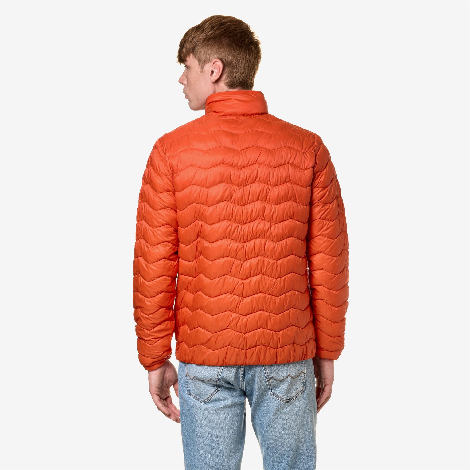 k-way-valentine-quilted-warm-veste-court-homme-orange-pumpkin image 3