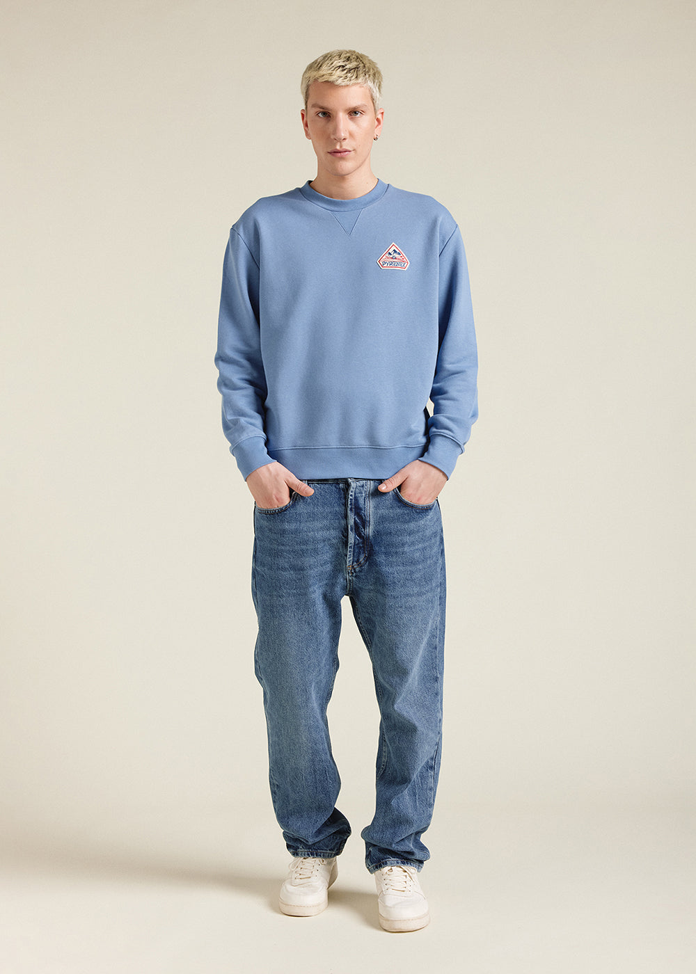 pyrenex-phase-sweat-unisexe-col-rond-coronet-blue-coton-bio image 3