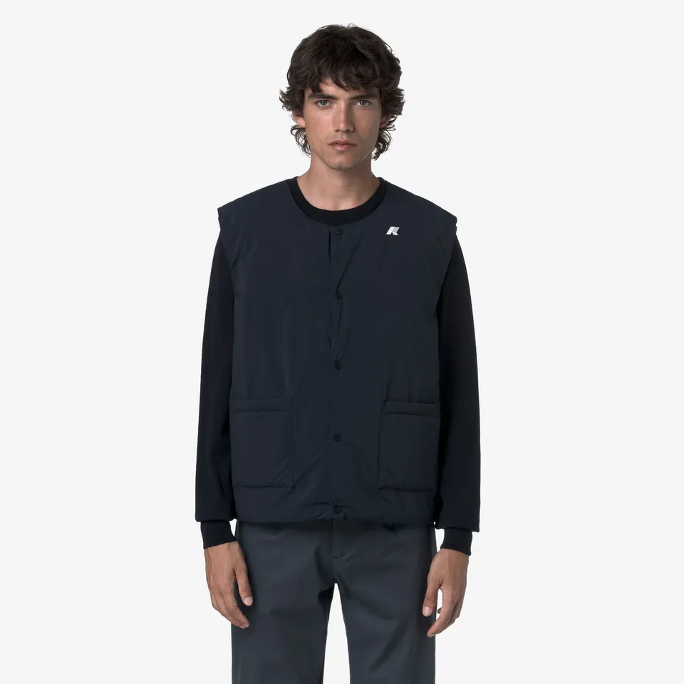 k-way-valty-plain-warm-gilet-homme-blue-depth image 1