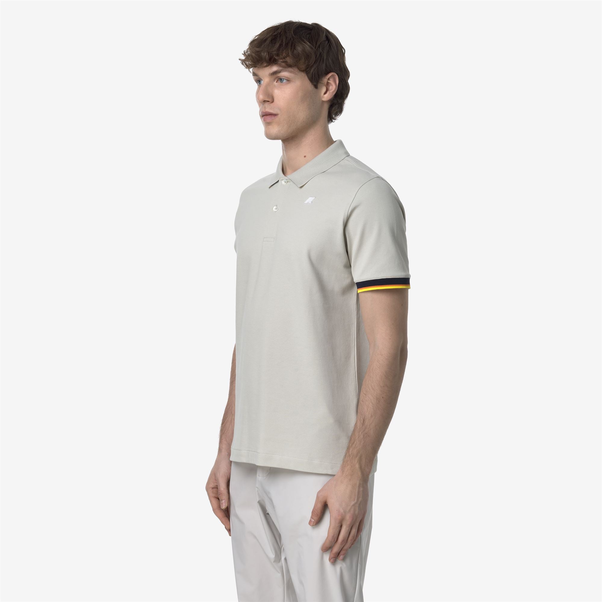 k-way-vincent-pique-slim-polo-homme-beige-lt image 2