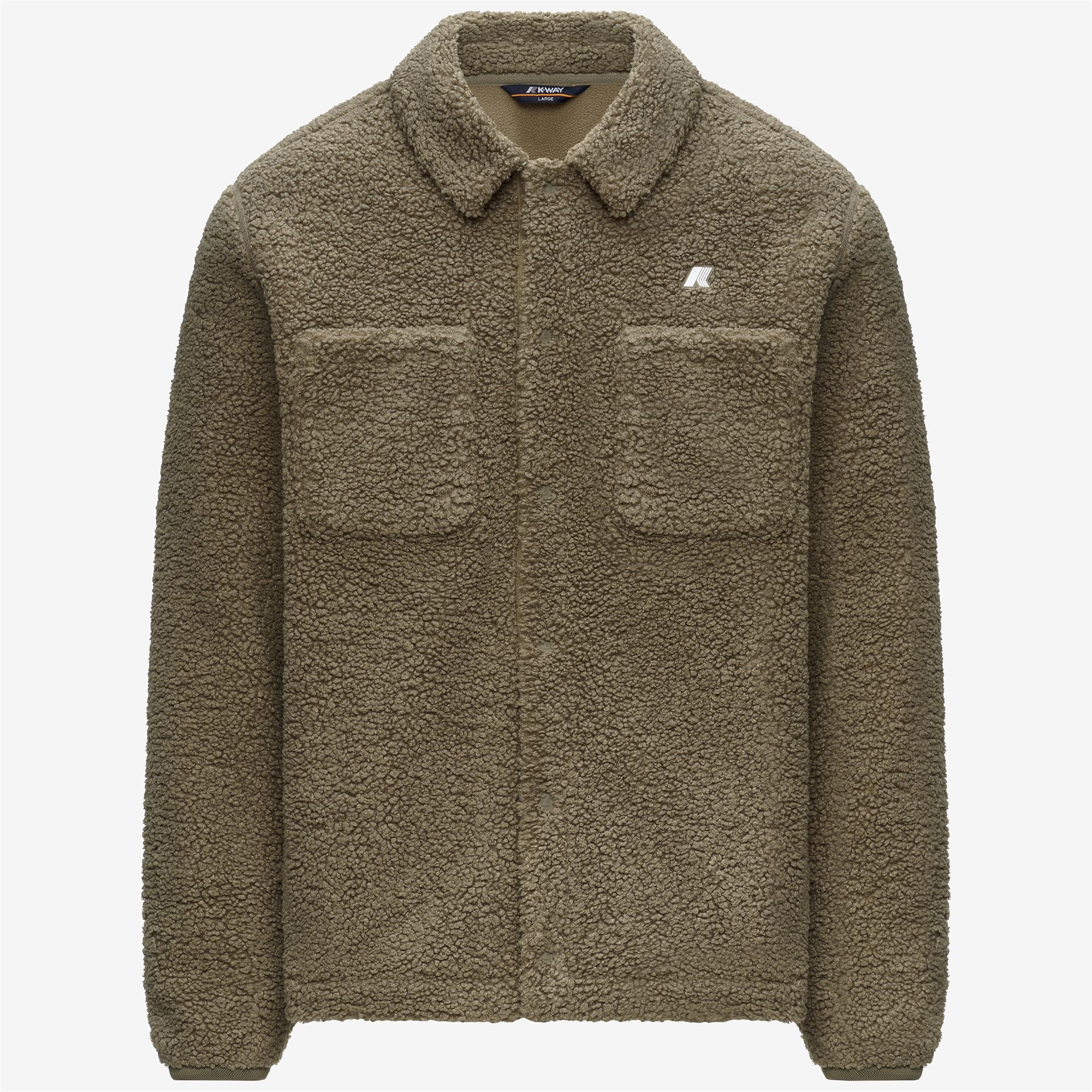 k-way-cameron-sherpa-polar-veste-polaire-homme-green-army image 5