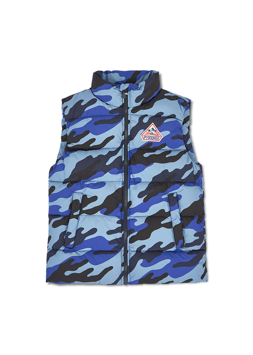 pyrenex-john-gilet-doudoune-sans-manches-unisexe-camo-blue-print image 4